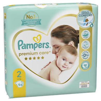 Pampers Premium Care, scutece marimea 2, 4-8 kg, 94 buc.