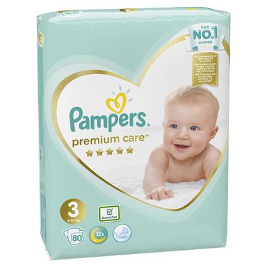 Pampers Premium Care, scutece marimea 3, 5-9 kg, 80 buc.