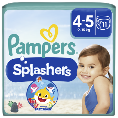 Pampers Splashers, scutece-chilotel pentru apa marimea 4-5, 9-15 kg, 11 buc.
