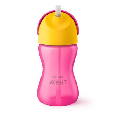 Philips Avent, cana cu pai, roz, 12 luni+, 300 ml, SCF798/02