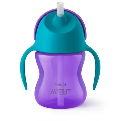 Philips Avent, cana cu pai, violet, 9 luni+, 200 ml, SCF796/02