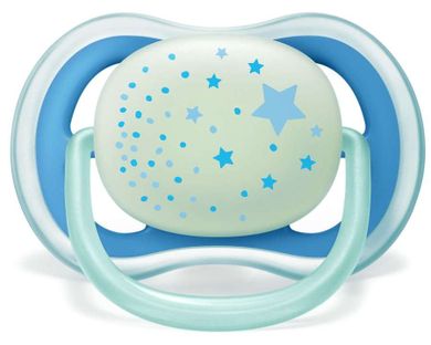 Philips Avent, Ultra Air, Night, suzeta, albastru, 6-18 luni, 2 buc., SCF376/21