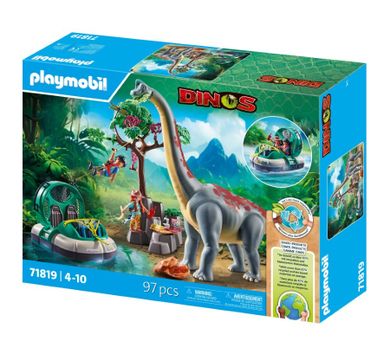 Playmobil, Dinos, Brachiosaurus cu aeroglisor, 71819