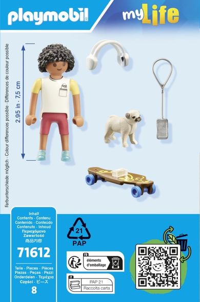 Playmobil, My Life, Baiatul si catelul, 71612