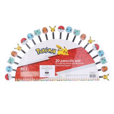 Pokemon, creioane colorate, 20 buc.