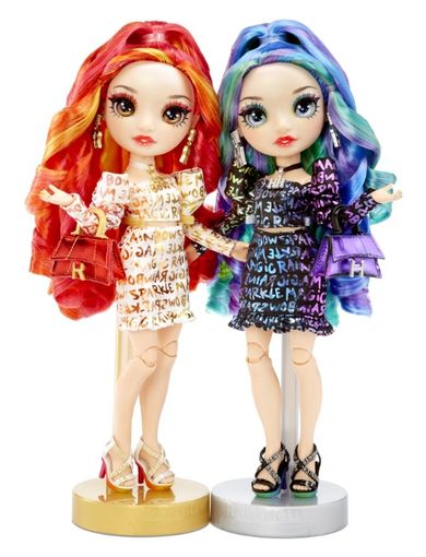 Rainbow High, Twins, Laurel & Holly De’Vious, papusi fashion, 2 buc.
