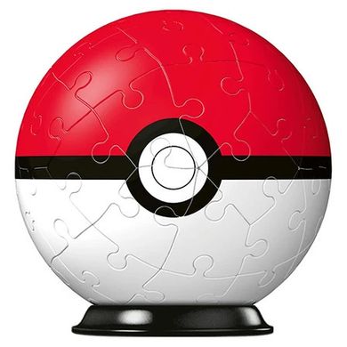 Ravensburger, Pokemon, Pokeball, puzzle 3D, rosu, 54 piese