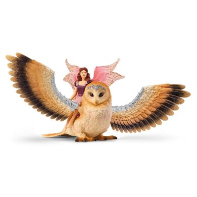Schleich, Bayala, Elf pe o bufnita cu sclipici, figurina, 70789
