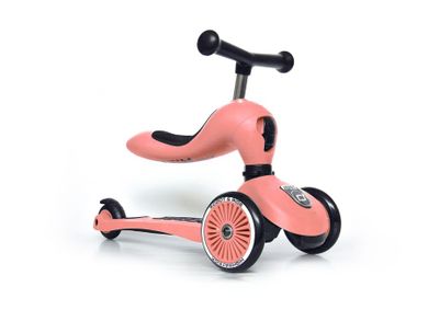 Scoot & Ride, Highwaykick 1, vehicul fara pedale si trotineta 2 in 1, Peach