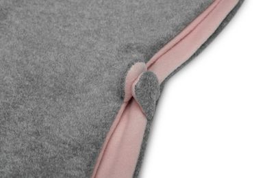 Sensillo, poncho pentru scaun auto, gri melange, roz