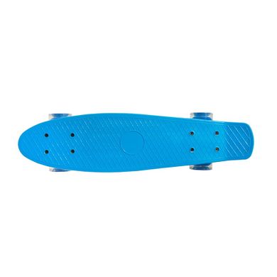 Smiki, placa skateboard tip fish cu roti LED, albastru