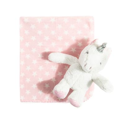 Smiki, Unicorn, patura, roz, stelute, 75-90 cm