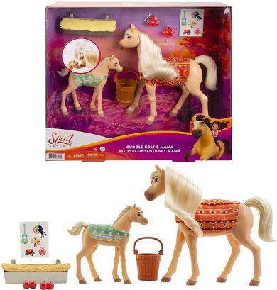 Spirit: Cu sufletul liber, 2 figurine cai fara papusi, set de joaca