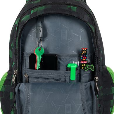 St.Right, rucsac pentru scoala cu 3 compartimente, BP26 Dark Game