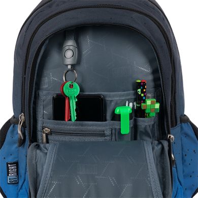 St.Right, rucsac pentru scoala cu 3 compartimente, BP26 Space Moon