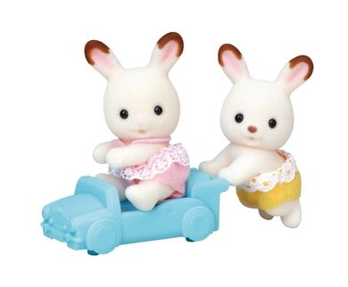 Sylvanian Families, Iepurasii gemeni cu urechiuse de ciocolata, set de figurine, 5420