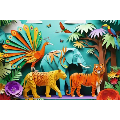 Trefl, 40 Years, Paper Art, Jungle, puzzle, 160 piese