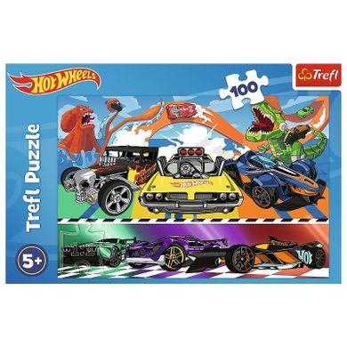 Trefl, Hot Wheels, puzzle, 100 piese