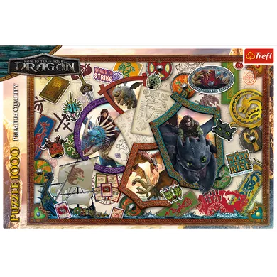 Trefl, How To Train Your Dragon, puzzle, 1000 piese