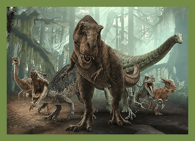 Trefl, Jurassic Park, Dinozaurii amenintatori, puzzle 4 in 1, 207 elemente