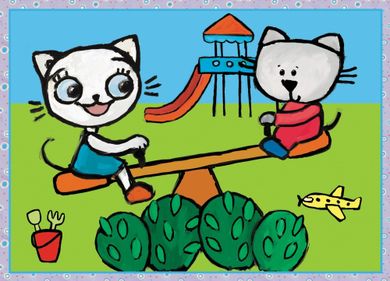 Trefl, Kittykit, Ziua lui Kittykit, puzzle 4in1, 71 piese