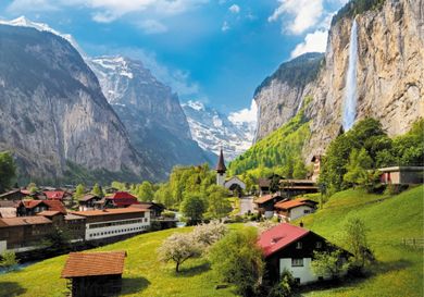 Trefl, Lauterbrunnen, Elvetia, puzzle, 3000 piese
