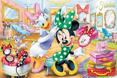 Trefl, Minnie Mouse, Minnie in saloane de frumusete, puzzle, 100 piese