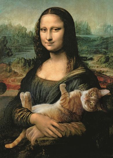 Trefl, Mona Lisa si pisoiul ce toarce, puzzle, 500 piese