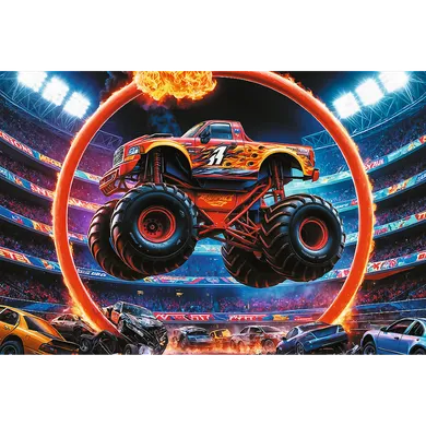 Trefl, Monster truck, puzzle, 60 piese