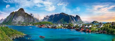 Trefl, Panorama, Arhipelagul Lofoten, Norvegia, puzzle, 500 piese