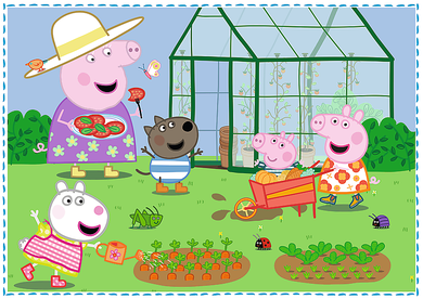 Trefl, Peppa Pig, Amintiri din vacanta, puzzle 4in1, 71 piese
