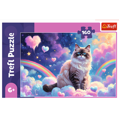 Trefl, Rainbow Cat, puzzle, 160 piese