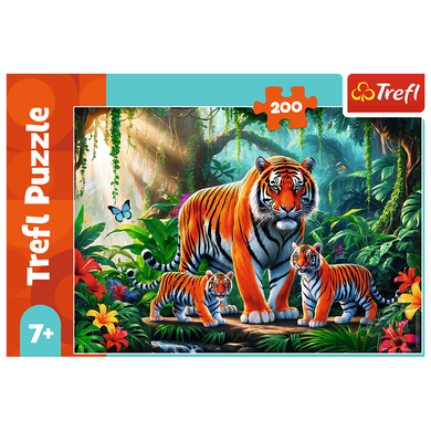 Trefl, Tiger family, puzzle, 200 piese