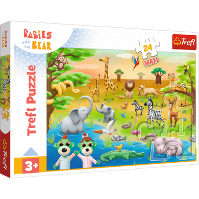 Trefl, Trefliks, Babies and the Bear, puzzle maxi, 24 piese