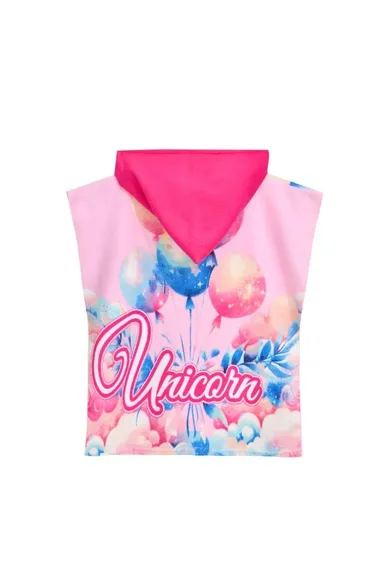 Unicorn, poncho de baie, roz, 50-100 cm