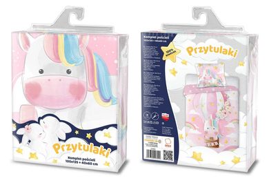 Unicorn, set lenjerie de pat single, 100-135 cm