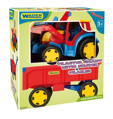 Wader, Tractor Gigant, tractor cu cupa si remorca, vehicul