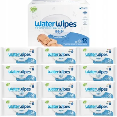 WaterWipes, BIO, servetele umede cu apa, 12-60 buc.