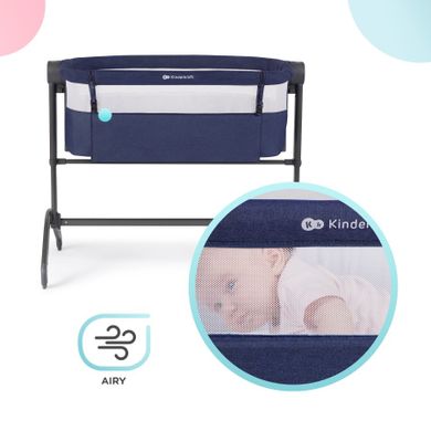 Kinderkraft, Bea, patut atasabil (co-sleeper) 2in1, gri