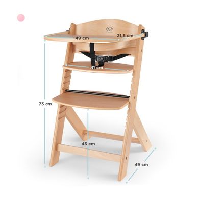 Kinderkraft, Enock, scaun pentru hranire copii 3in1, negru