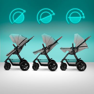 Kinderkraft, Xmoov, carucior multifunctional Travel System 3in1, gri