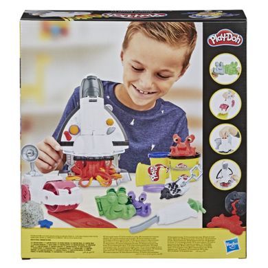 Play-Doh, Spaceship Blastoff, 10 cutie si accesorii, set creativ