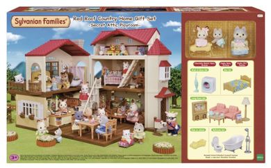 Sylvanian Families, Casa mare rustica cu camera la mansarda, set cu figurine, 5727