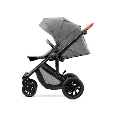 Kinderkraft, Prime, carucior multifunctional 2in1, gri + geanta Mommy Bag