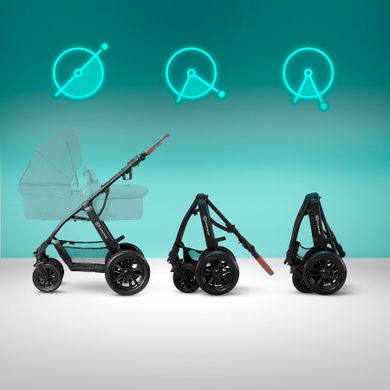 Kinderkraft, Xmoov, carucior multifunctional Travel System 3in1, gri