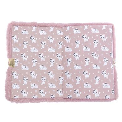 Astrabag, jurnal A5 cu lacatel, 96 foi, Fluffy Kitty Pink