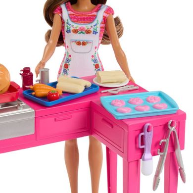 Barbie, Cook & Create Kitchen, set de joaca cu papusa si accesorii