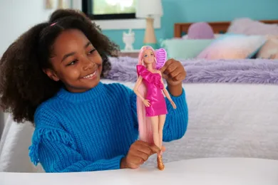 Barbie, Hair Fun, papusa cu accesorii