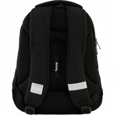 BeUniq, rucsac pentru scoala, cu 3 compartimente, Black