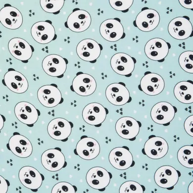 Bocioland, Panda, scutec din bambus, verde menta, 30-30 cm